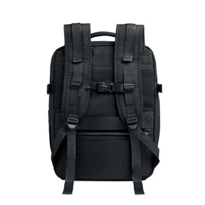 Zaino a mano formato cabina apertura a 180° Nero - personalizzabile con logo