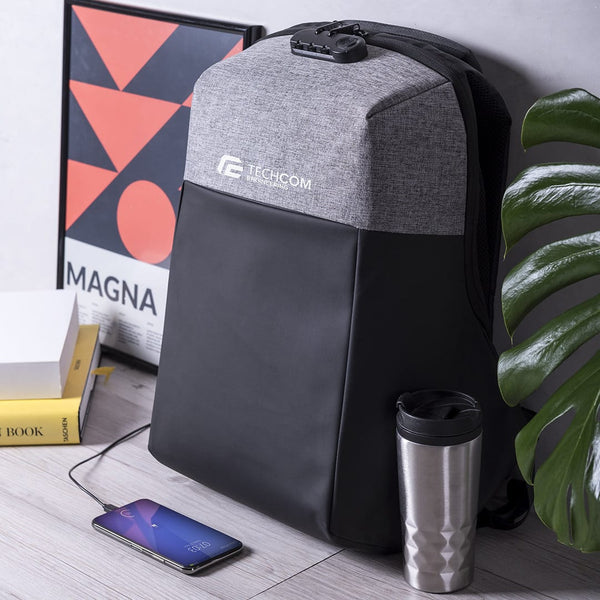 Zaino Antifurto Ranley grey - personalizzabile con logo