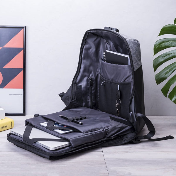 Zaino Antifurto Ranley grey - personalizzabile con logo