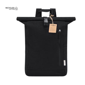 Zaino Antrim rolltop nero - personalizzabile con logo