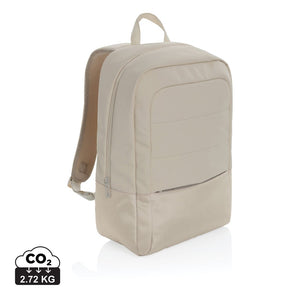 Zaino basic porta PC da 15,6" Armond in RPET AWARE™ beige - personalizzabile con logo