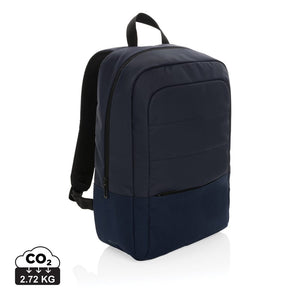 Zaino basic porta PC da 15,6" Armond in RPET AWARE™ blu navy - personalizzabile con logo