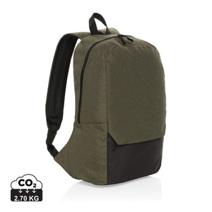 Zaino basic porta PC da 15,6" Kazu in RPet  AWARE™ verde - personalizzabile con logo