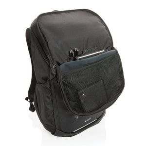 Zaino business RPET 15.6" Swiss Peak AWARE™ nero - personalizzabile con logo