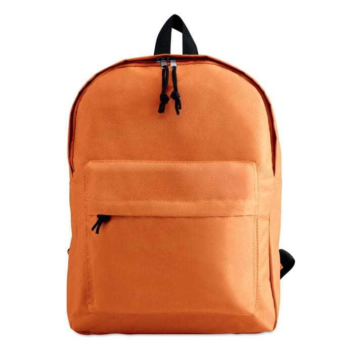 Zaino con tasca esterna arancione - personalizzabile con logo