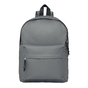 Zaino con tasca esterna grigio - personalizzabile con logo