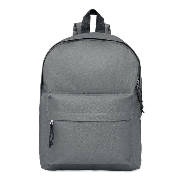 Zaino con tasca esterna grigio - personalizzabile con logo