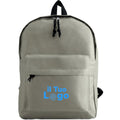 Zaino grigio con tasca esterna - personalizzabile con logo