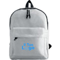 Zaino bianco con tasca esterna - personalizzabile con logo