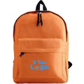 Zaino arancione con tasca esterna - personalizzabile con logo