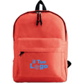 Zaino rosso con tasca esterna - personalizzabile con logo