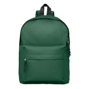 Zaino con tasca esterna verde - personalizzabile con logo