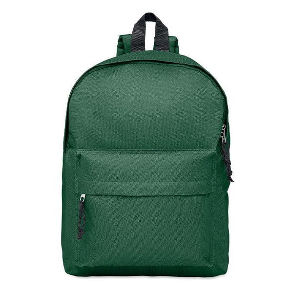 Zaino con tasca esterna verde - personalizzabile con logo