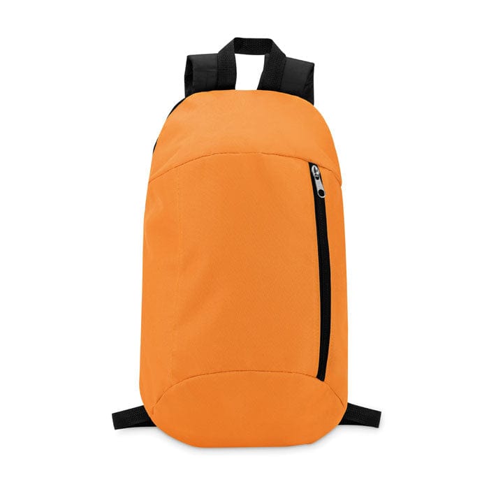 Zaino con tasca frontale arancione - personalizzabile con logo