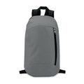 Zaino con tasca frontale grigio - personalizzabile con logo