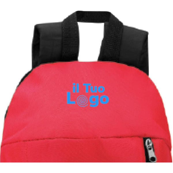 Zaino con tasca frontale - personalizzabile con logo