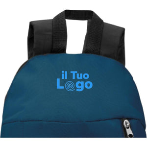 Zaino con tasca frontale - personalizzabile con logo
