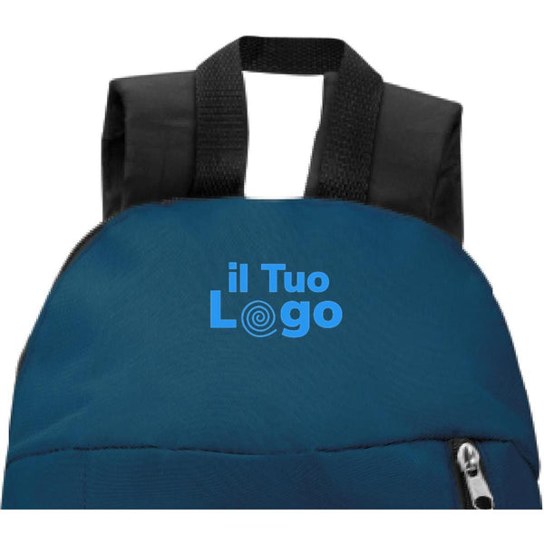 Zaino con tasca frontale - personalizzabile con logo