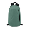 Zaino con tasca frontale verde - personalizzabile con logo