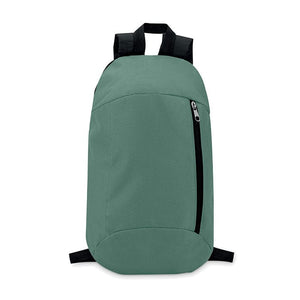 Zaino con tasca frontale verde - personalizzabile con logo