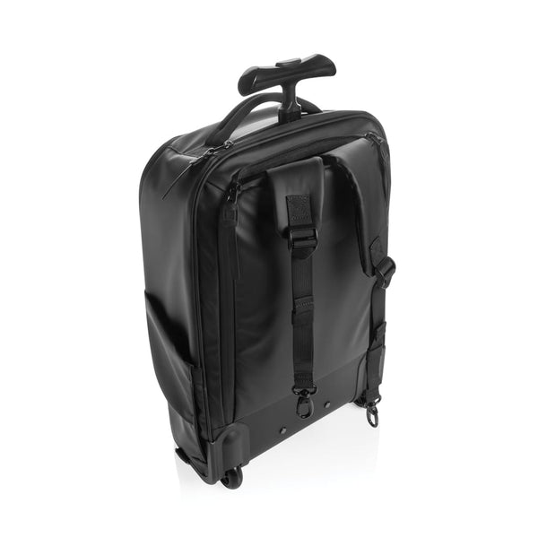 Zaino da cabina Swiss Peak OSLO RCS con ruote nero - personalizzabile con logo