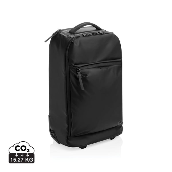 Zaino da cabina Swiss Peak OSLO RCS con ruote nero - personalizzabile con logo