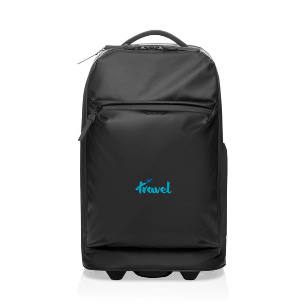 Zaino da cabina Swiss Peak OSLO RCS con ruote nero - personalizzabile con logo