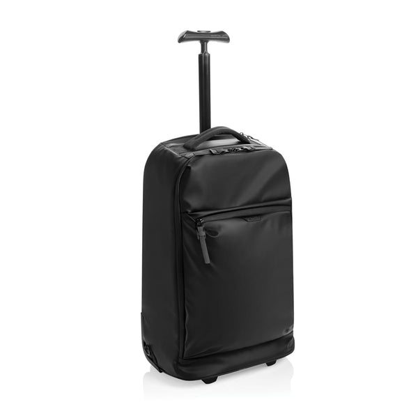 Zaino da cabina Swiss Peak OSLO RCS con ruote nero - personalizzabile con logo