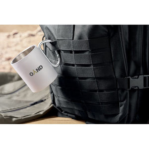Zaino da esterno 600D RPET Nero - personalizzabile con logo