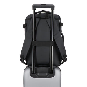 Zaino Dalston rivestito in PU Zaino sottovuoto 30 x 15 x 45 cm 20 L Nero - personalizzabile con logo