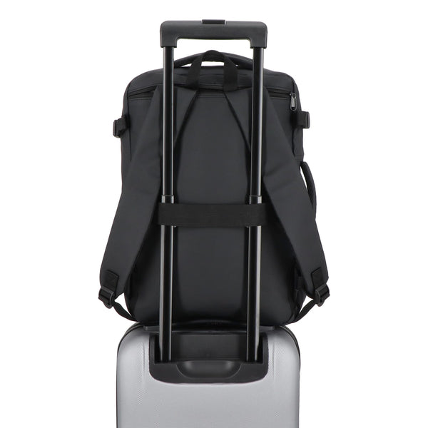 Zaino Dalston rivestito in PU Zaino sottovuoto 30 x 15 x 45 cm 20 L Nero - personalizzabile con logo