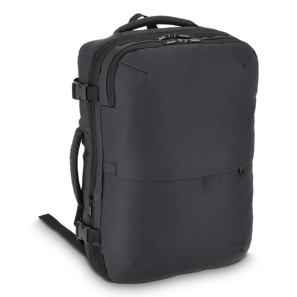 Zaino Dalston rivestito in PU Zaino sottovuoto 30 x 15 x 45 cm 20 L Nero - personalizzabile con logo