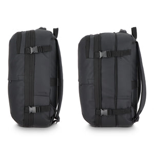 Zaino Dalston rivestito in PU Zaino sottovuoto 30 x 15 x 45 cm 20 L Nero - personalizzabile con logo