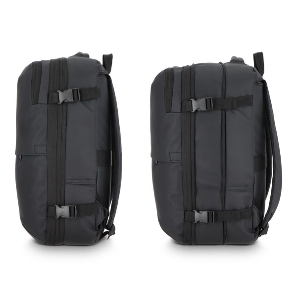Zaino Dalston rivestito in PU Zaino sottovuoto 30 x 15 x 45 cm 20 L Nero - personalizzabile con logo
