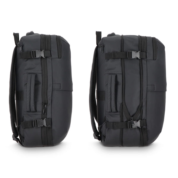 Zaino Dalston rivestito in PU Zaino sottovuoto 30 x 15 x 45 cm 20 L Nero - personalizzabile con logo