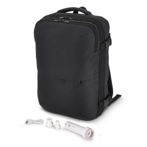 Zaino Dalston rivestito in PU Zaino sottovuoto 30 x 15 x 45 cm 20 L Nero - personalizzabile con logo