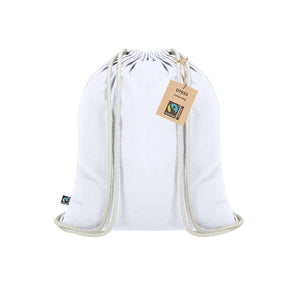 Zaino Dykes Fairtrade bianco - personalizzabile con logo