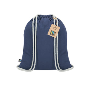 Zaino Dykes Fairtrade blu navy - personalizzabile con logo