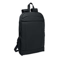 Zaino espandibile in RPET 600D Nero - personalizzabile con logo