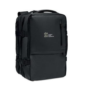 Zaino estensibile in RPET 20L Nero - personalizzabile con logo