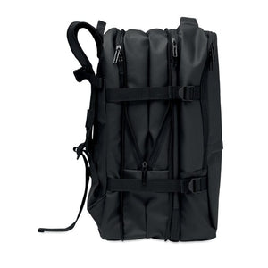 Zaino estensibile in RPET 20L Nero - personalizzabile con logo