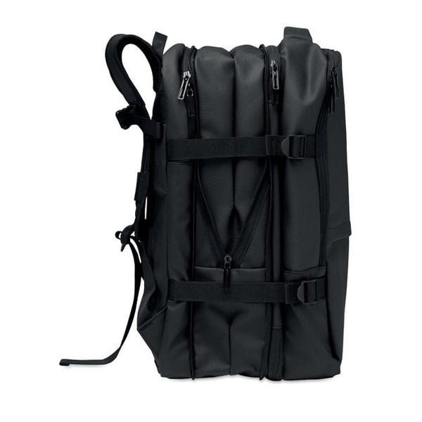 Zaino estensibile in RPET 20L Nero - personalizzabile con logo