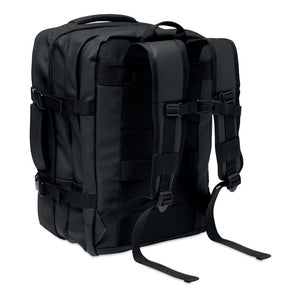 Zaino estensibile in RPET 20L Nero - personalizzabile con logo