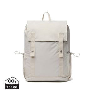 Zaino Everyday KENTO URBAN in nylon riciclato RCS beige - personalizzabile con logo