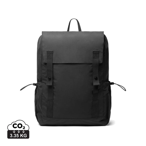 Zaino Everyday KENTO URBAN in nylon riciclato RCS nero - personalizzabile con logo