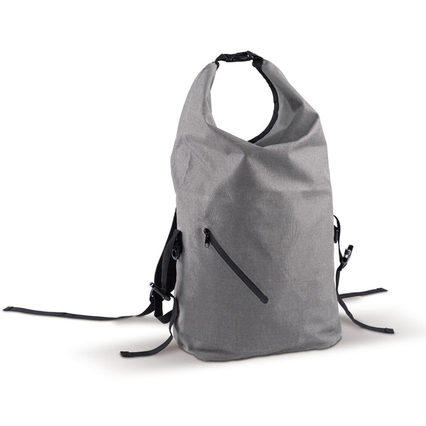 Zaino impermeabile polyester 300D 20-22L Grigio - personalizzabile con logo