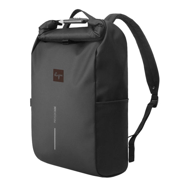 Zaino impermebile da bicicletta Urban nero - personalizzabile con logo