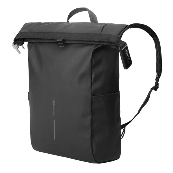 Zaino impermebile da bicicletta Urban nero - personalizzabile con logo