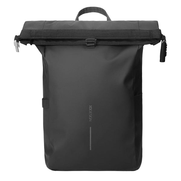 Zaino impermebile da bicicletta Urban nero - personalizzabile con logo
