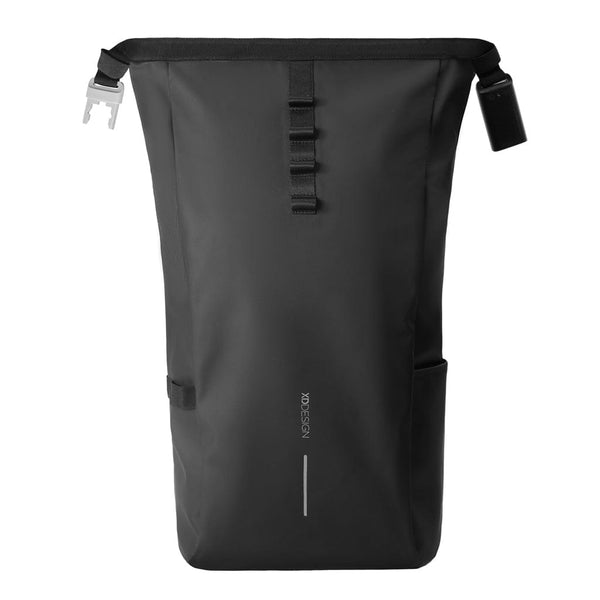 Zaino impermebile da bicicletta Urban nero - personalizzabile con logo
